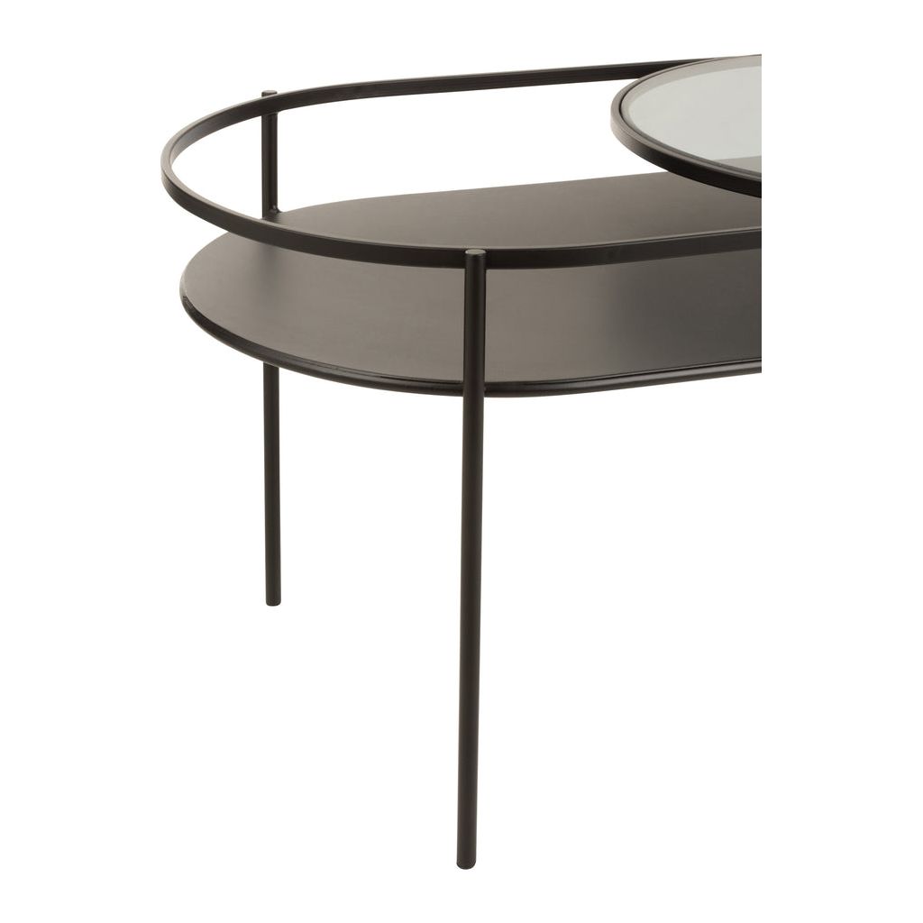 Table Basse Métal Verre Noir - Designix