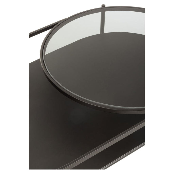 Table Basse Métal Verre Noir - Designix