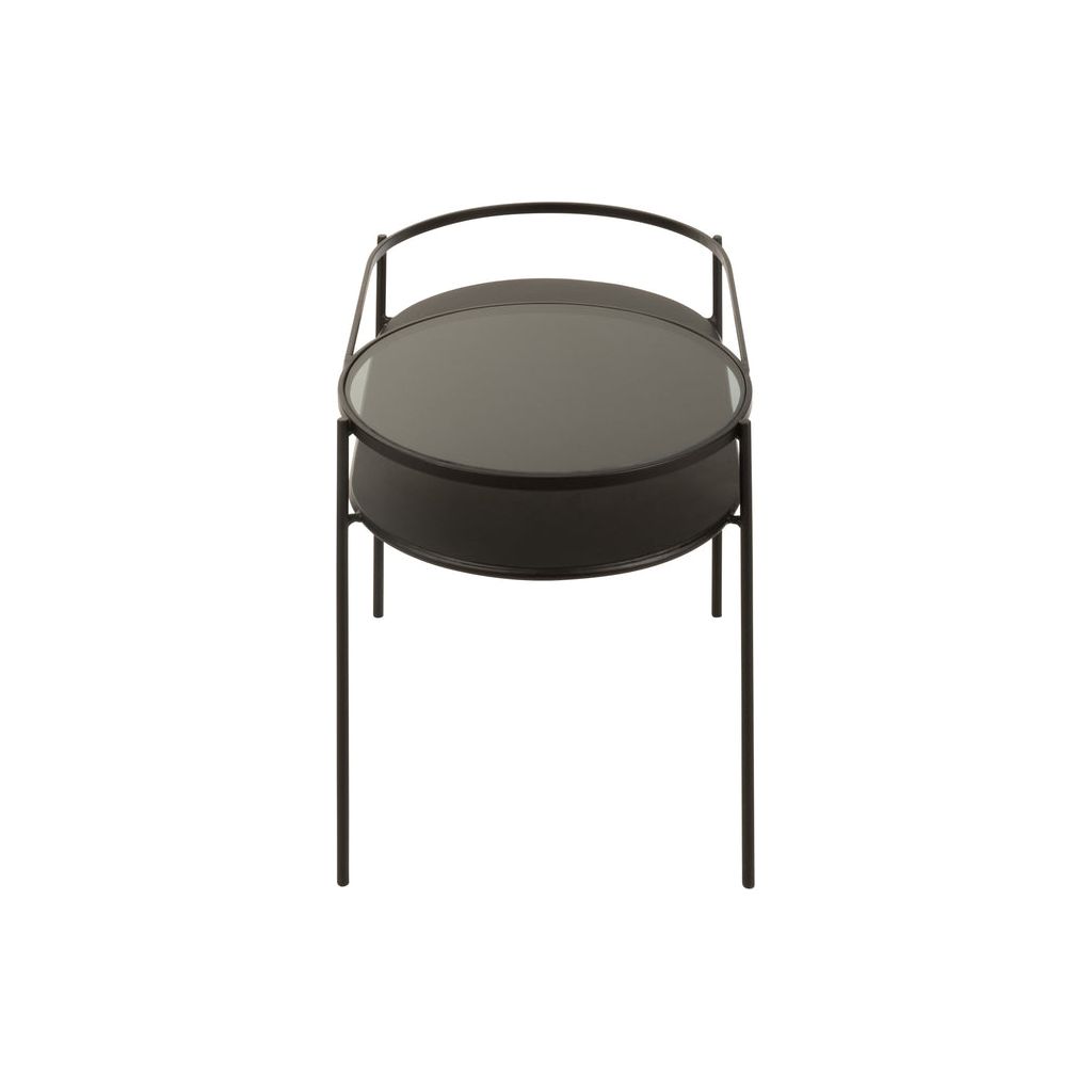 Table Basse Métal Verre Noir - Designix