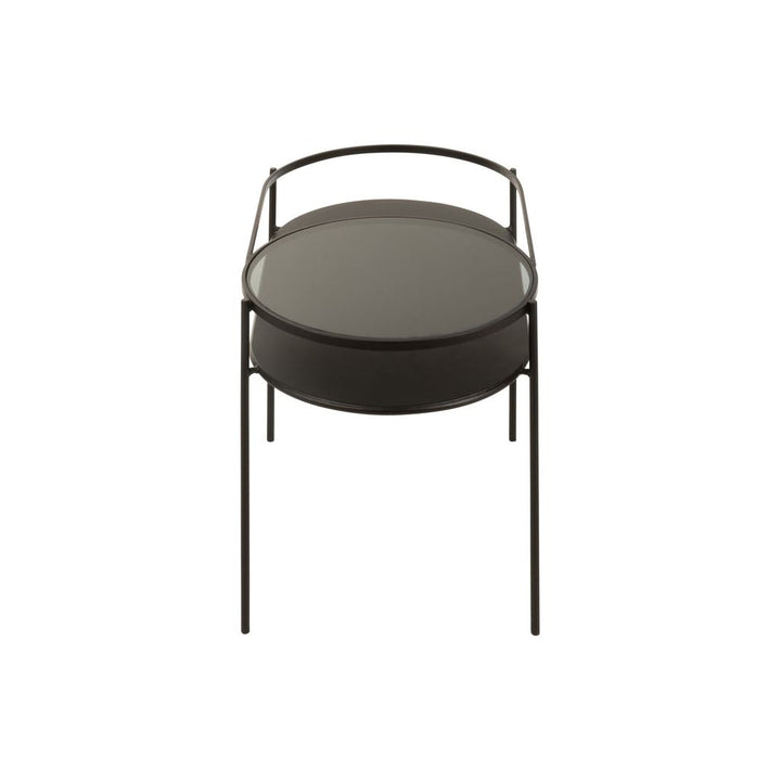 Table Basse Métal Verre Noir - Designix