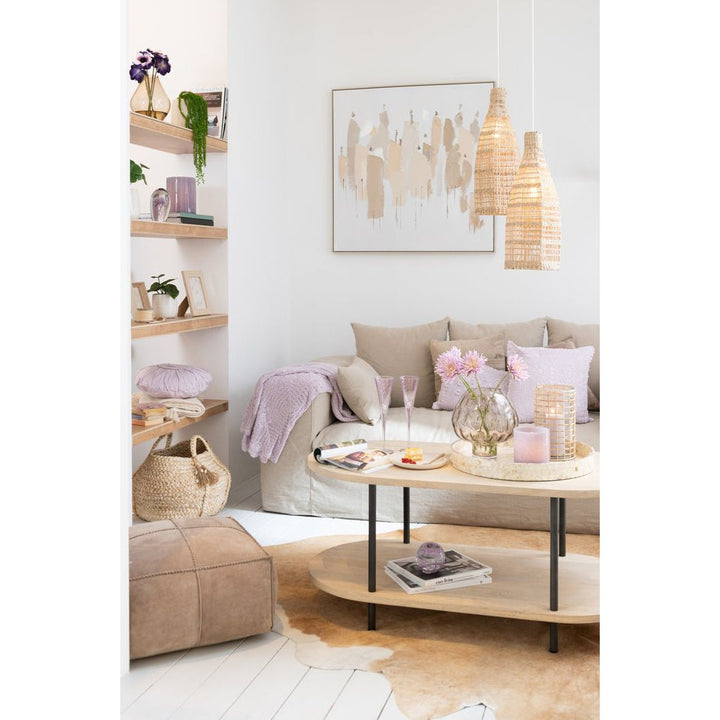 Table Basse Ovale Avec Étagères - Designix