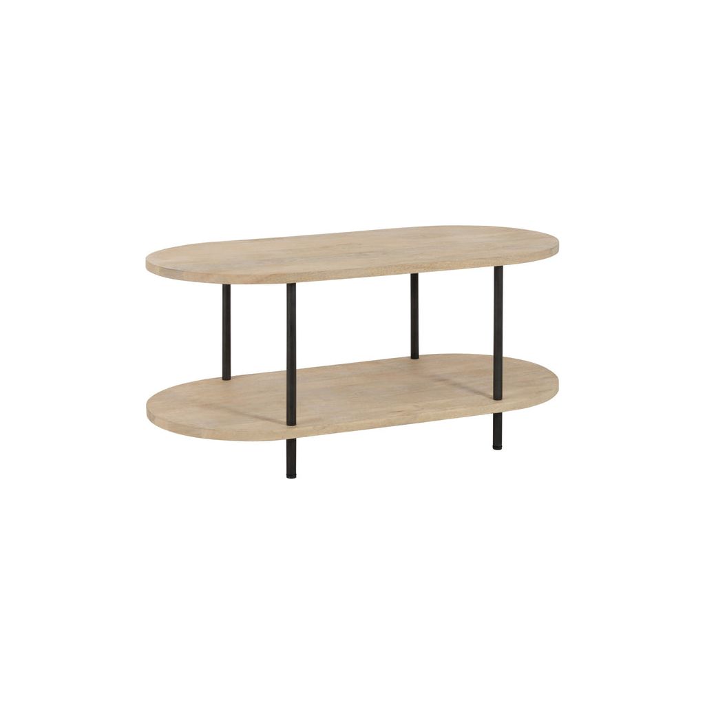 Table Basse Ovale Avec Étagères - Designix