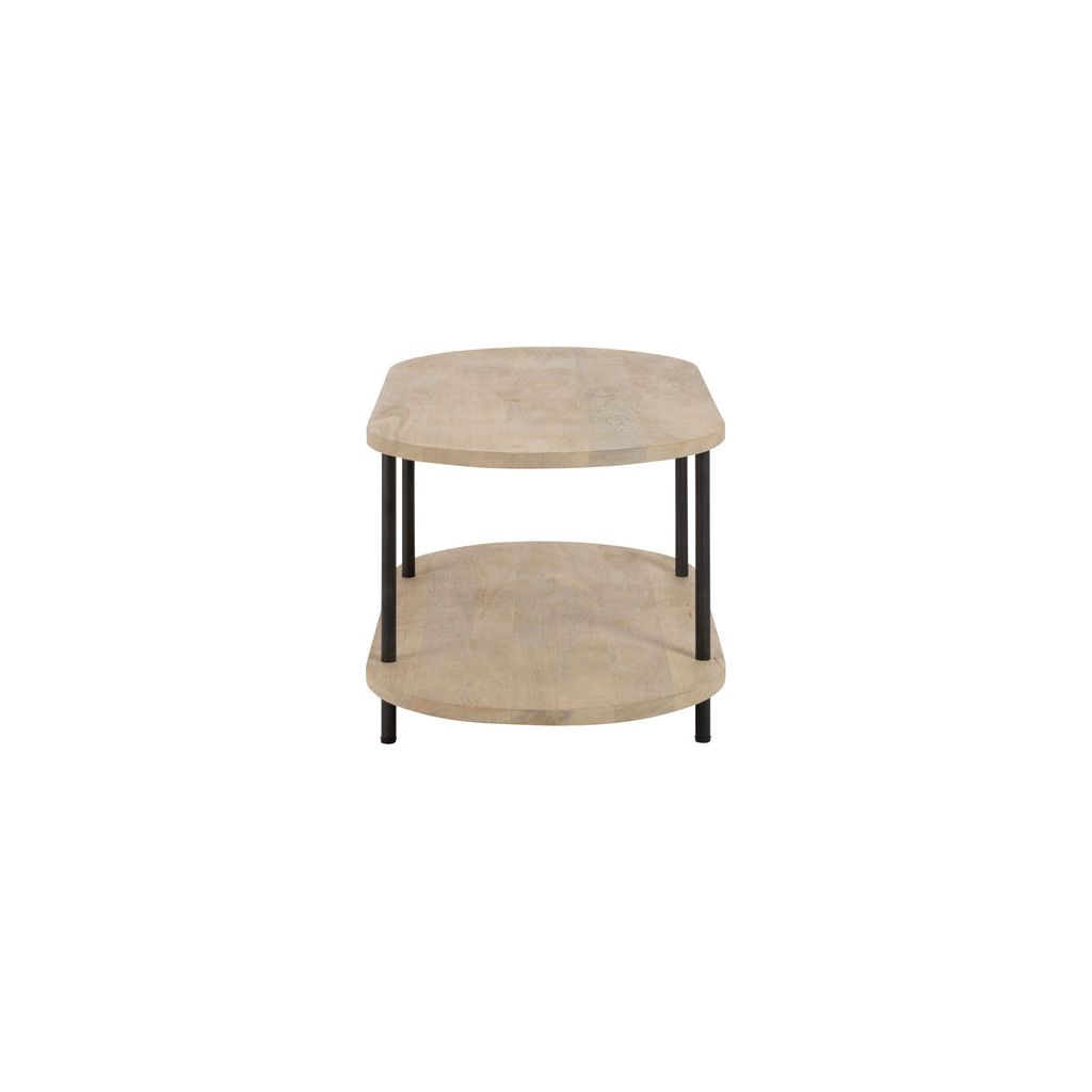 Table Basse Ovale Avec Étagères - Designix