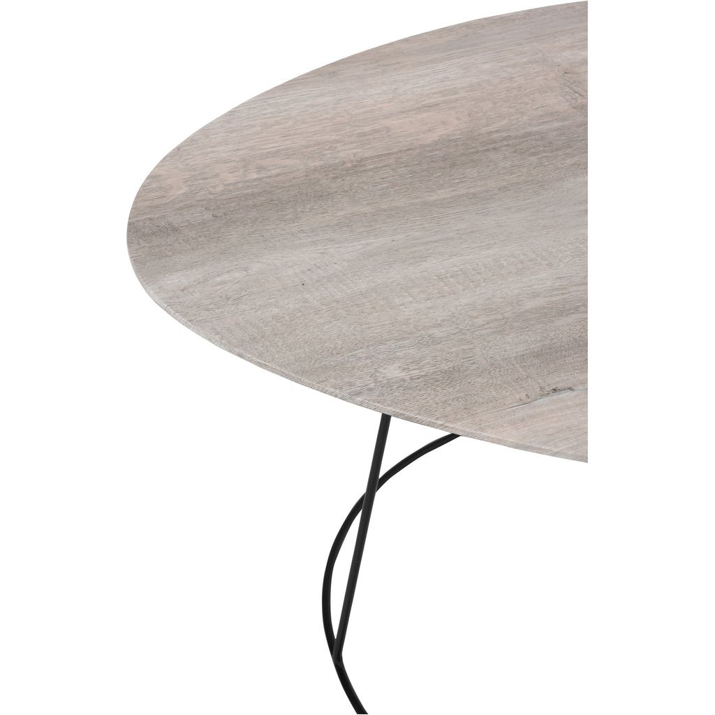 Table Basse Ovale Noir Petit - Designix