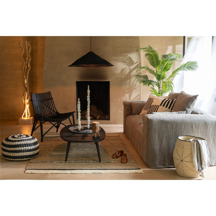 Table Basse Rectangulaire Teck Noir - Designix