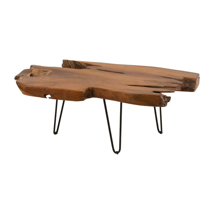 Table Basse Teck Marron Irrégulière - Designix