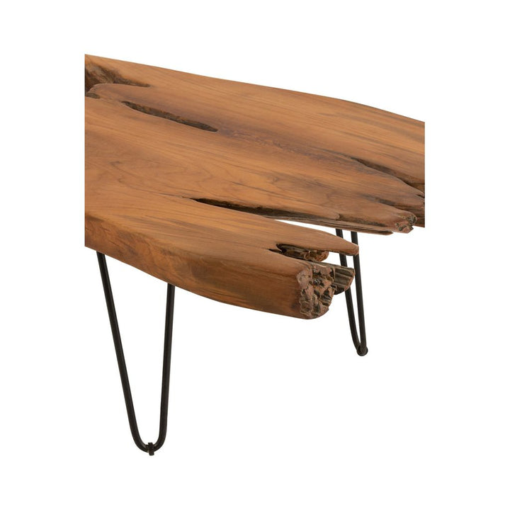 Table Basse Teck Marron Irrégulière - Designix