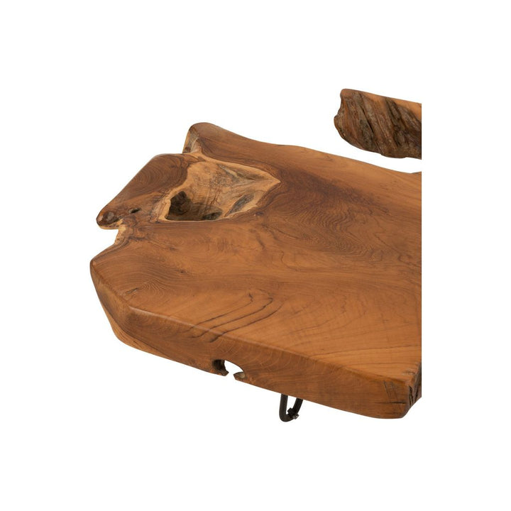 Table Basse Teck Marron Irrégulière - Designix