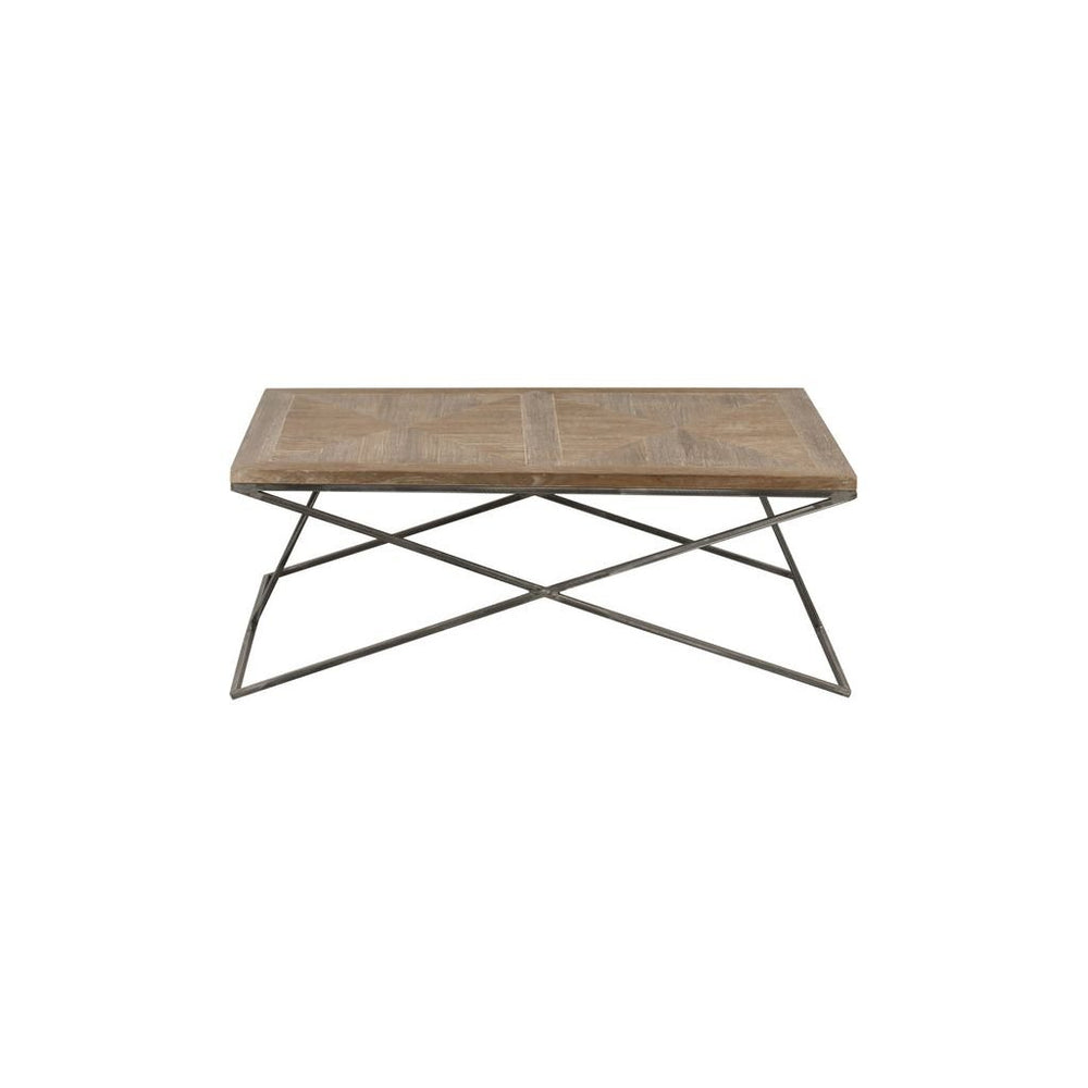 Table Basse Teck Métal Marron - Designix