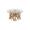 Table Basse Teck Naturel Verre