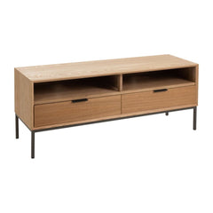 Table Basse TV Bois Métal Naturel