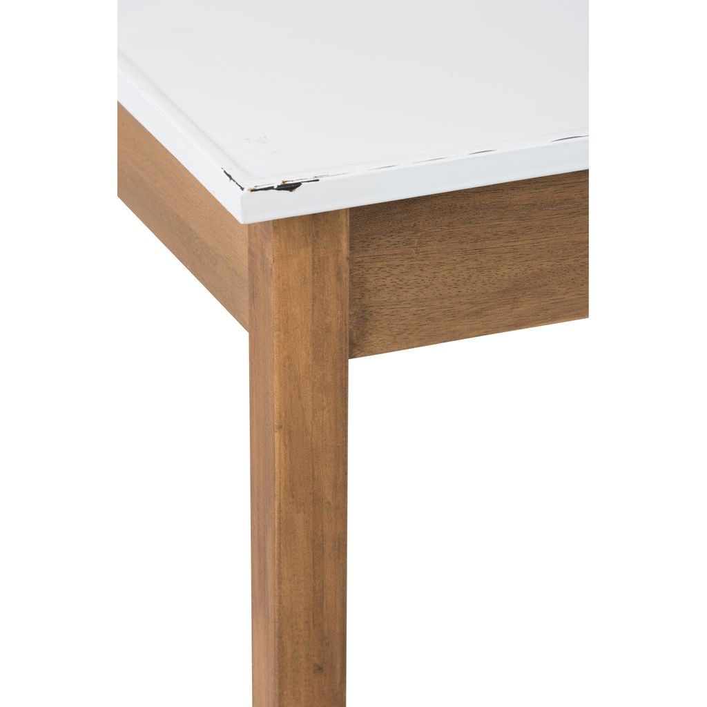 Table Bistrot Métal Blanc Naturel - Designix