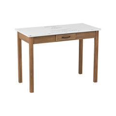 Table Bistrot Métal Blanc Naturel
