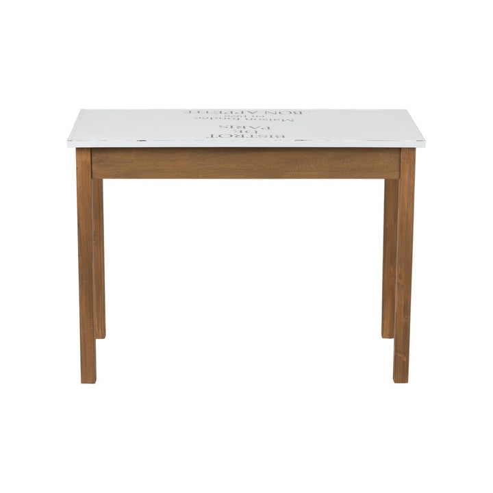 Table Bistrot Métal Blanc Naturel - Designix