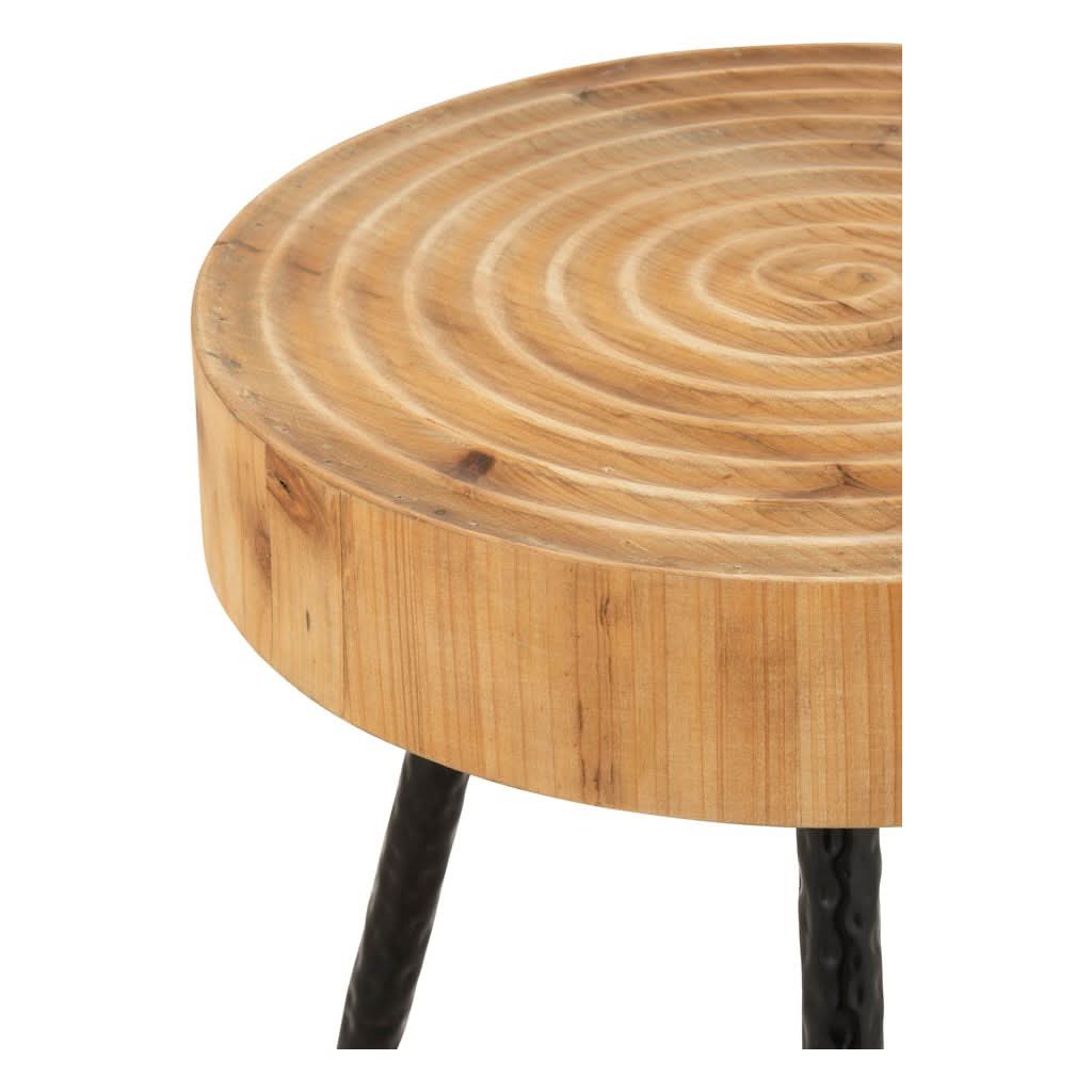 Table Cercles Bois Métal