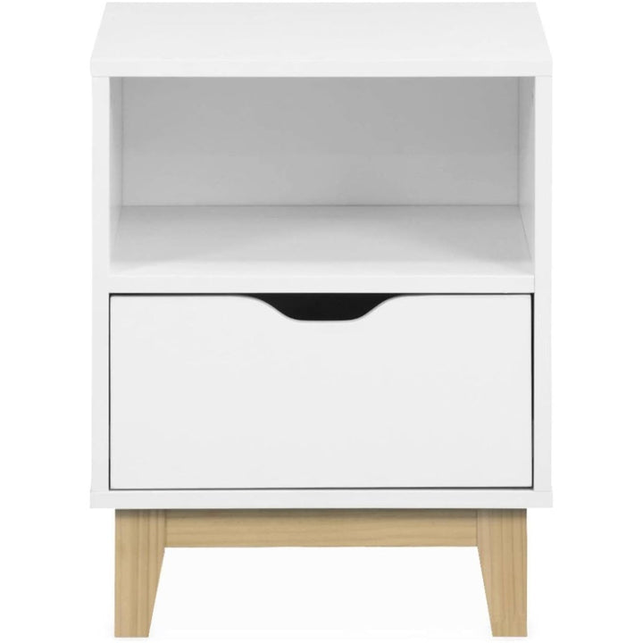Table Chevet Blanche Scandinave | Weave - Designix Table de Nuit