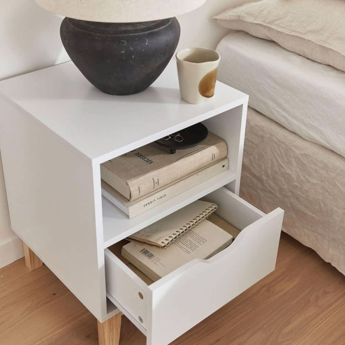 Table Chevet Blanche Scandinave | Weave
