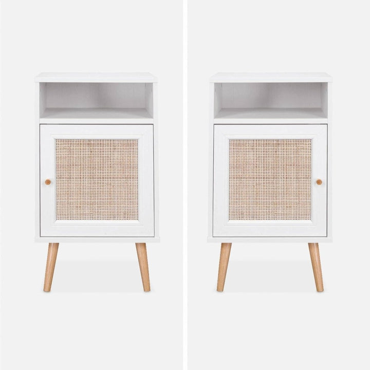 Table Chevet Bois Cannage | Sérénité - Designix Table de Nuit