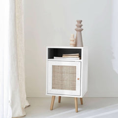 Table Chevet Bois Cannage | Sérénité