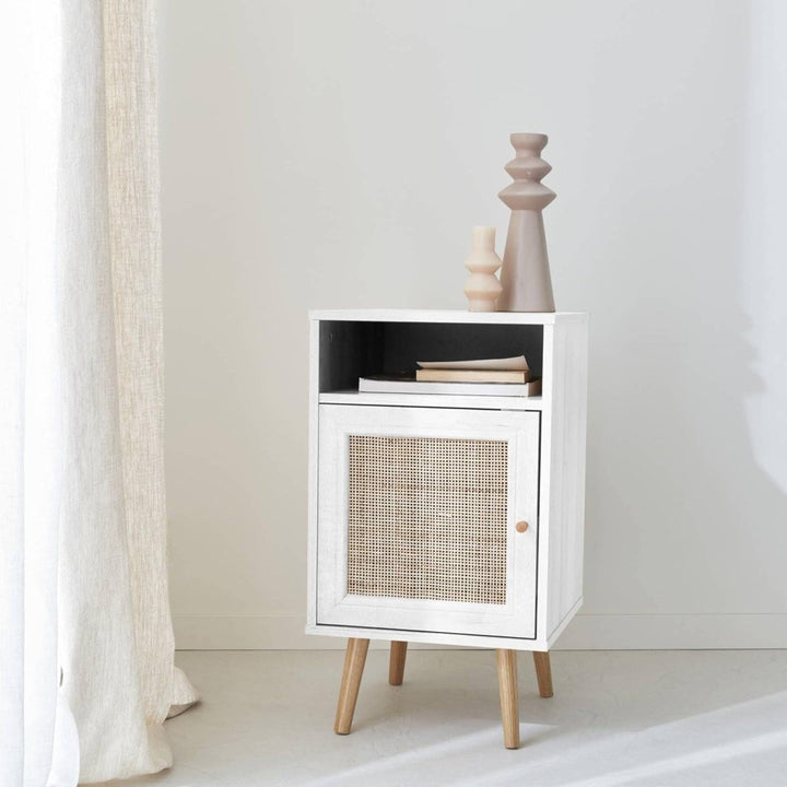 Table Chevet Bois Cannage | Sérénité - Designix Table de Nuit