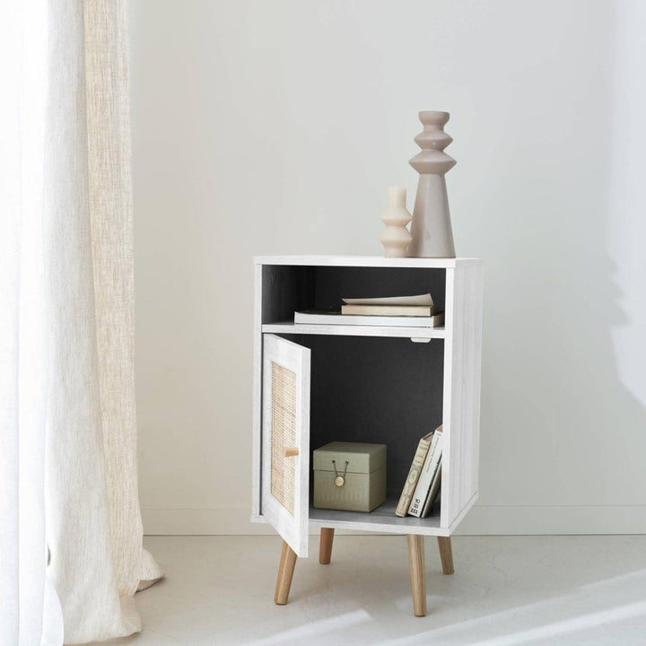 Table Chevet Bois Cannage | Sérénité - Designix Table de Nuit