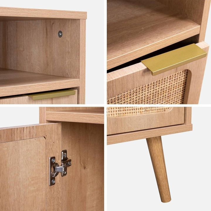 Table Chevet Bois Cannage | Urbain - Designix Table de Nuit