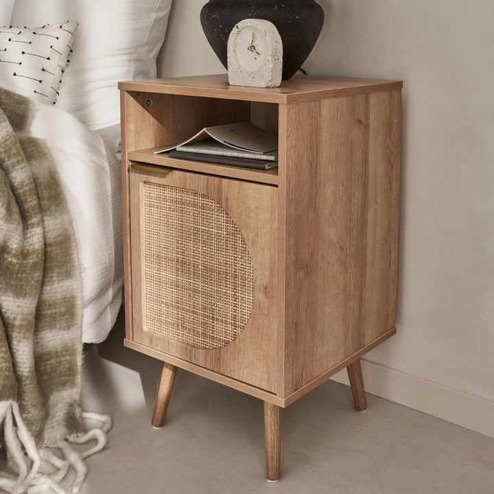 Table Chevet Bois Cannage | Urbain - Designix Table de Nuit