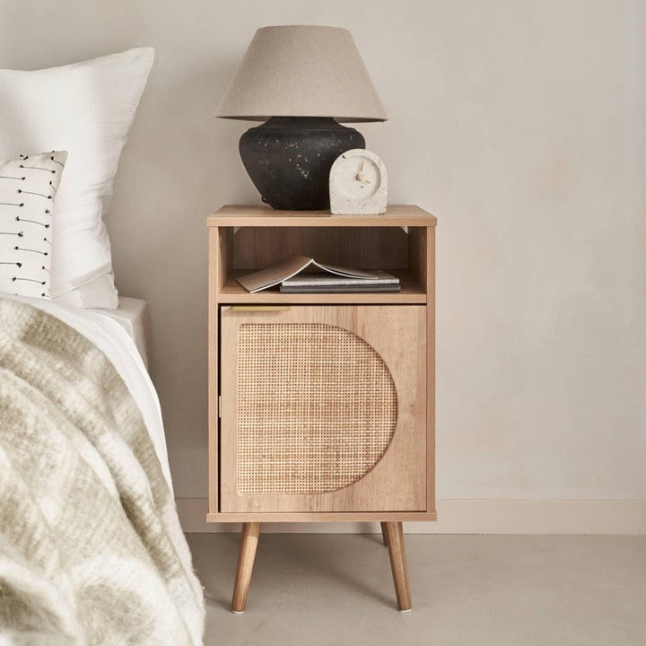 Table Chevet Bois Cannage | Urbain - Designix Table de Nuit