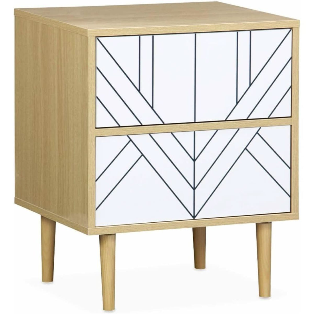 Table Chevet Bois Contemporain | Grès