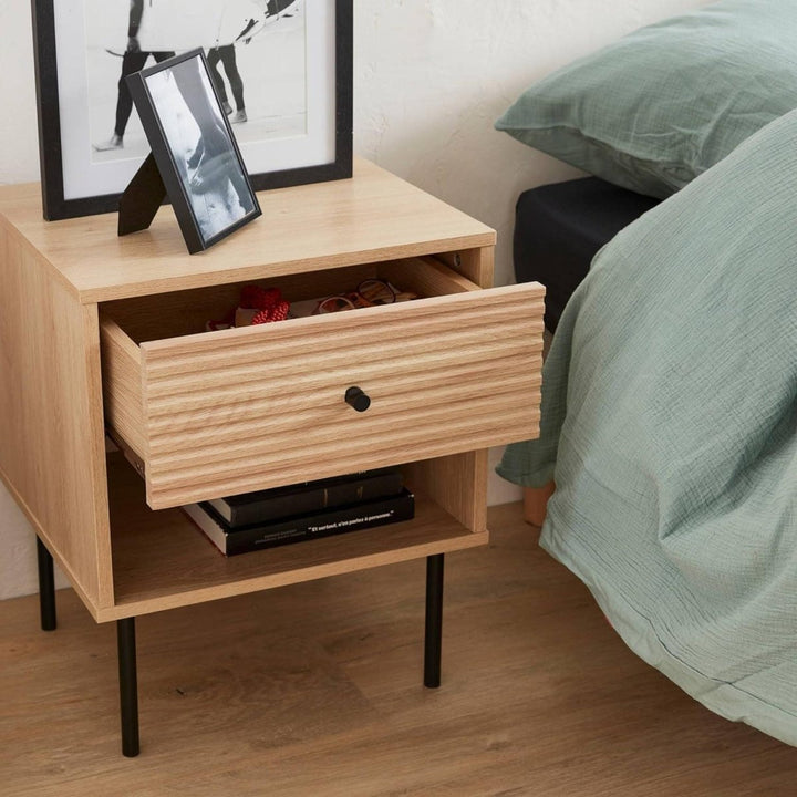 Table Chevet Bois Industrielle | Jardin - Designix Table de Nuit