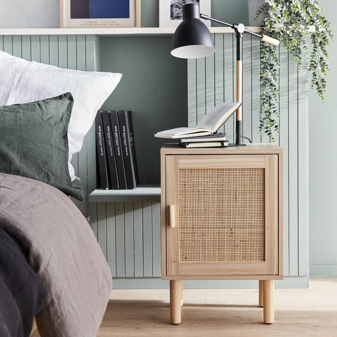 Table Chevet Cannage Bois | Bluff - Designix Table de Nuit