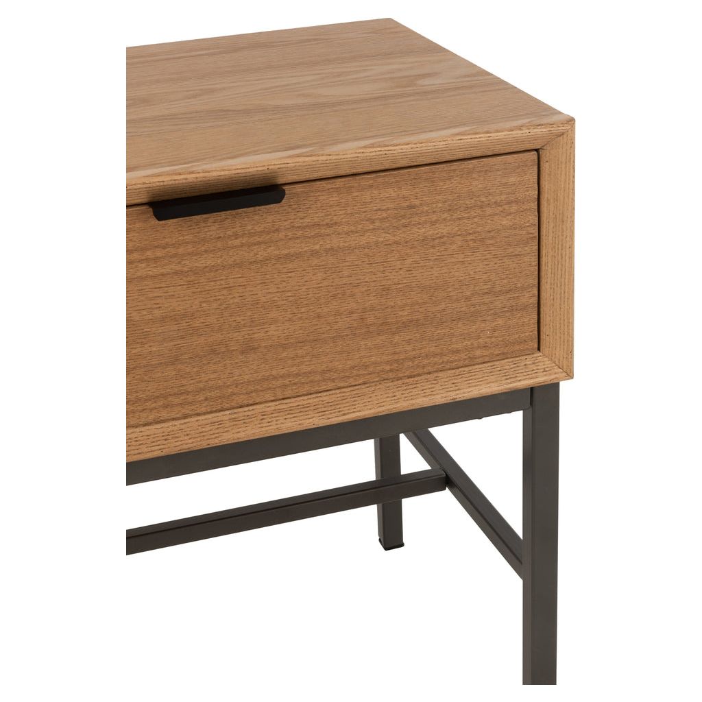 Table D'Appoint Bois Métal Naturel - Designix