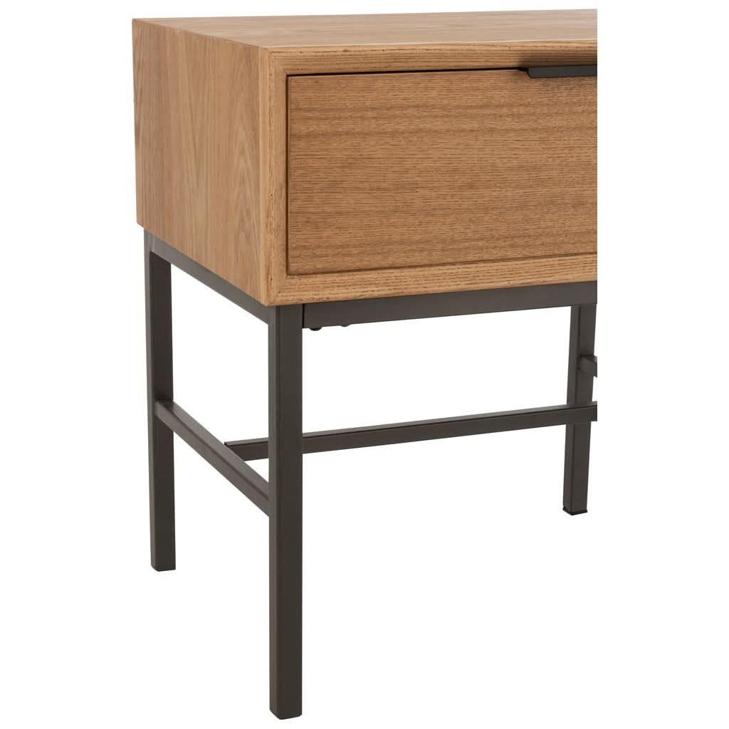 Table D'Appoint Bois Métal Naturel