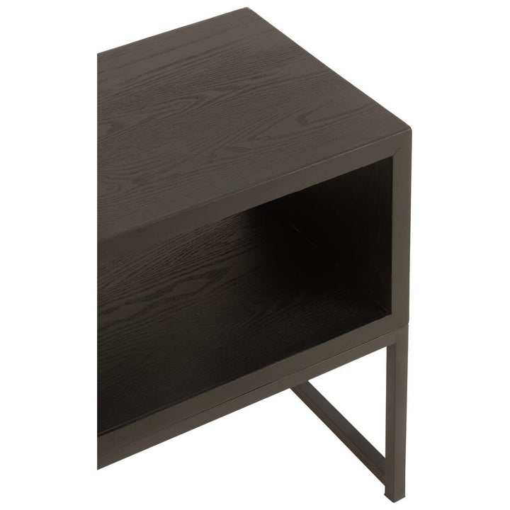 Table d'appoint Bois Métal Noir - Designix