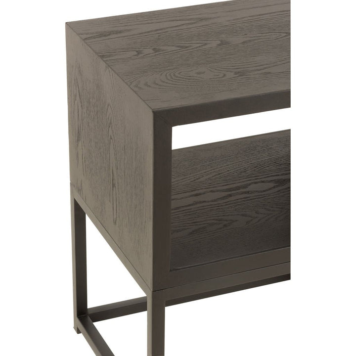 Table d'appoint Bois Métal Noir - Designix