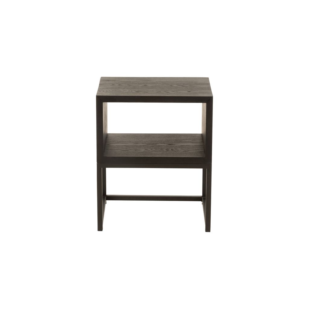 Table d'appoint Bois Métal Noir - Designix