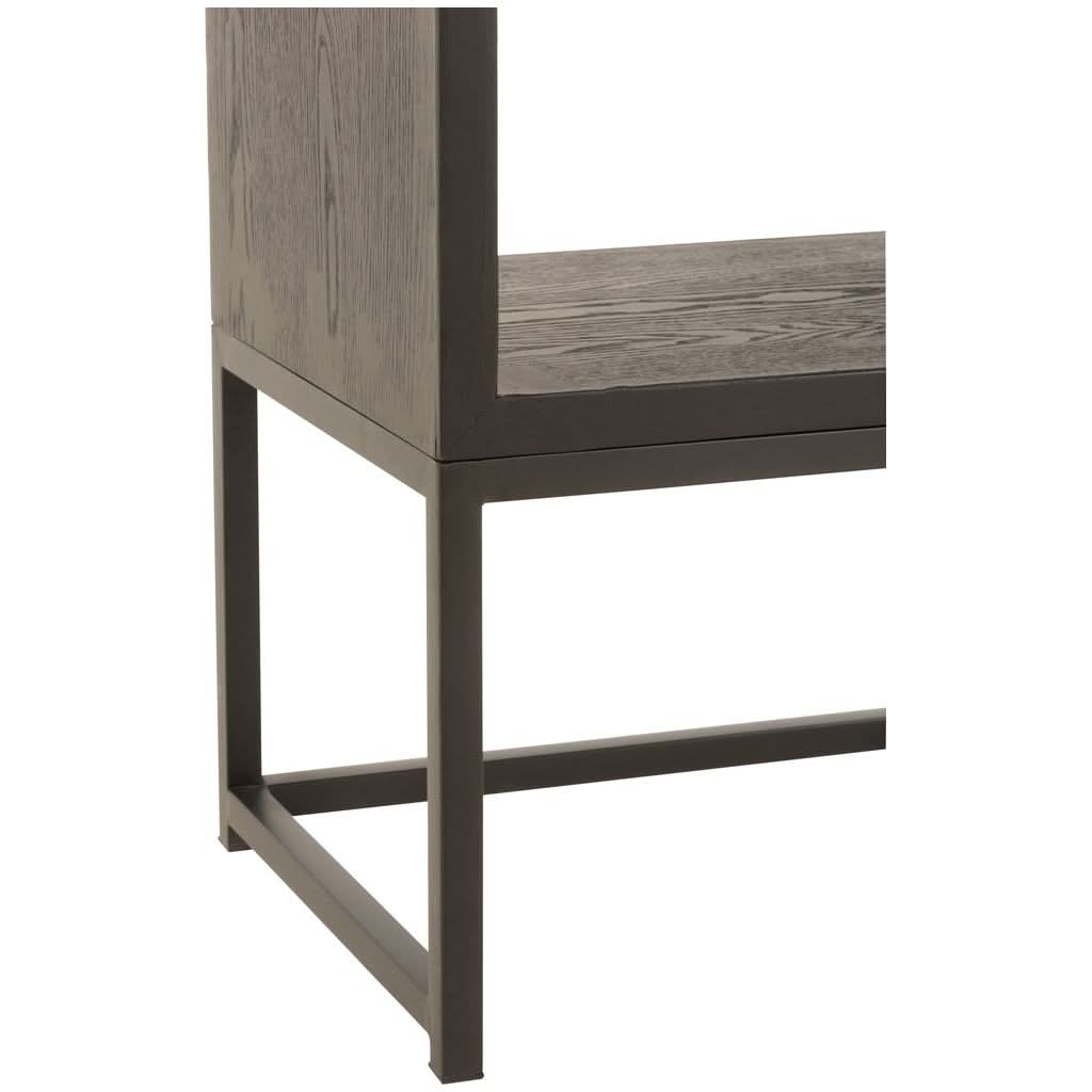 Table d'appoint Bois Métal Noir