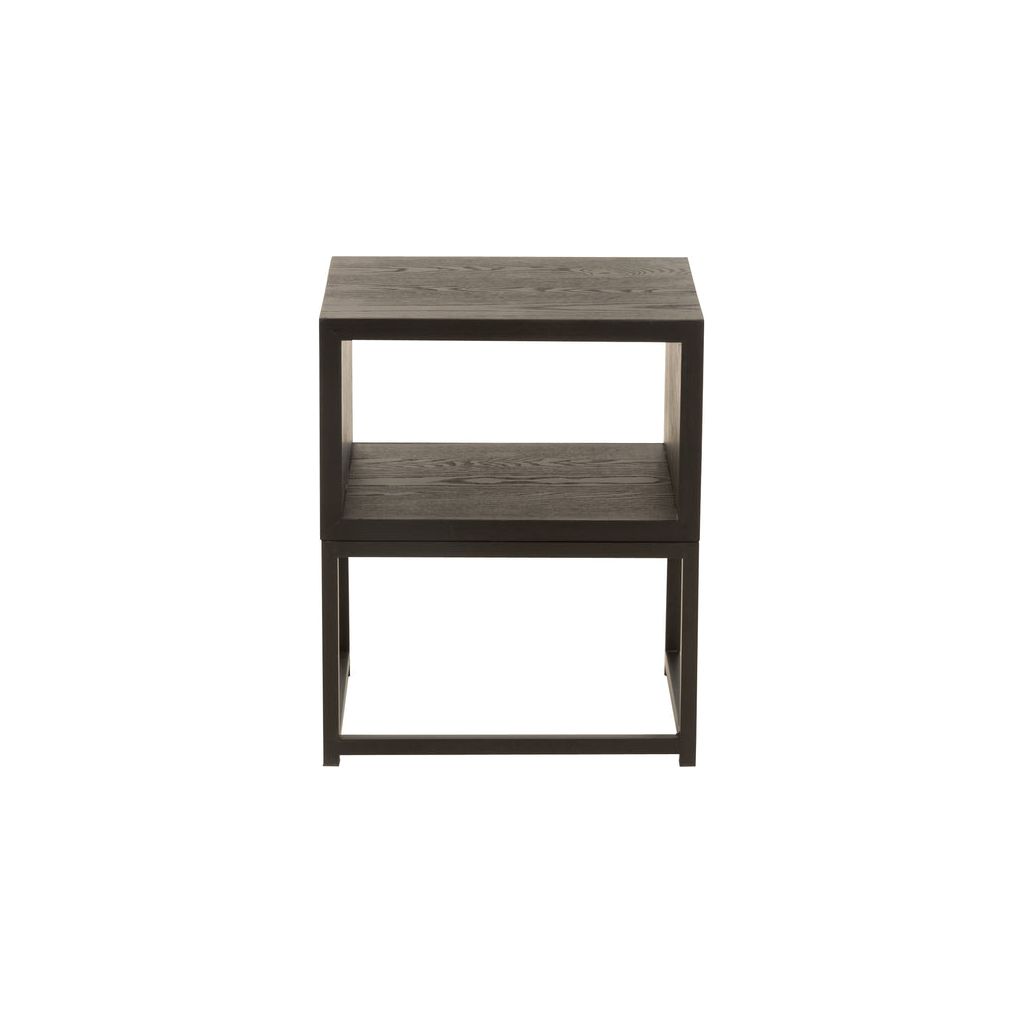Table d'appoint Bois Métal Noir - Designix