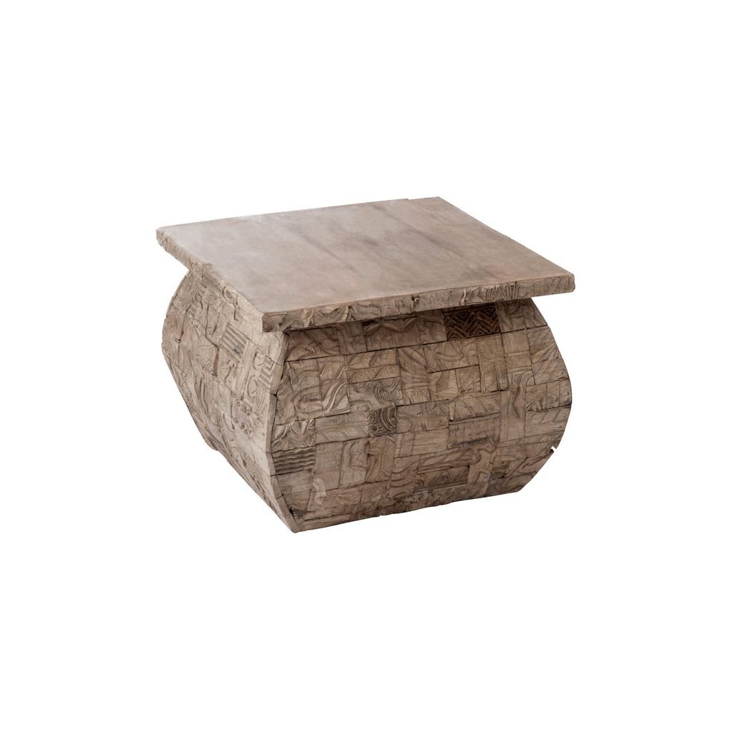 Table d'appoint Bois Recyclé Grise - Designix