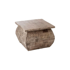 Table d'appoint Bois Recyclé Grise