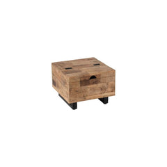 Table D'Appoint Carrée Bois Naturel
