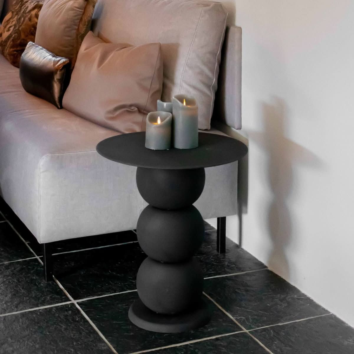 Table d'appoint en métal design contemporain, polyvalente et robuste vert | LUNA - Designix