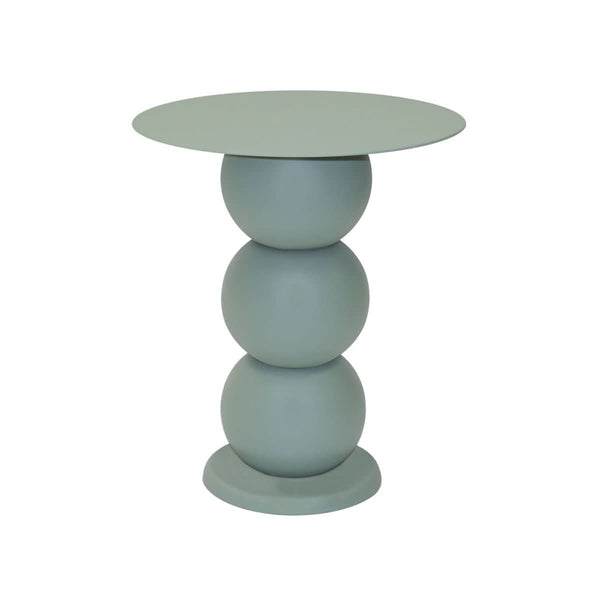 Table d'appoint en métal design contemporain, polyvalente et robuste vert | LUNA