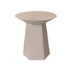 Table d'appoint hexagonale beige métal fin et élégant | NOVA