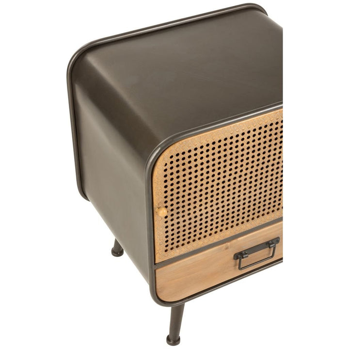 Table d'appoint Métal Bois Naturel - Designix