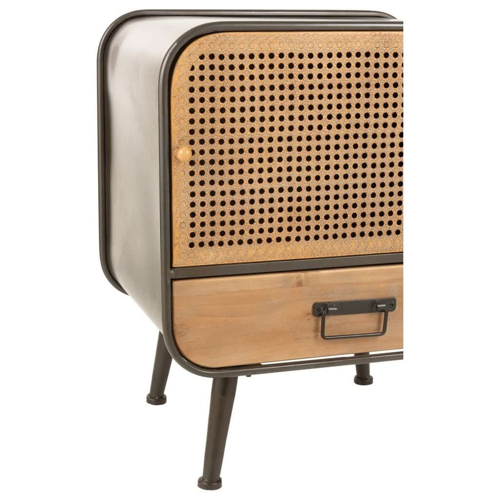 Table d'appoint Métal Bois Naturel - Designix