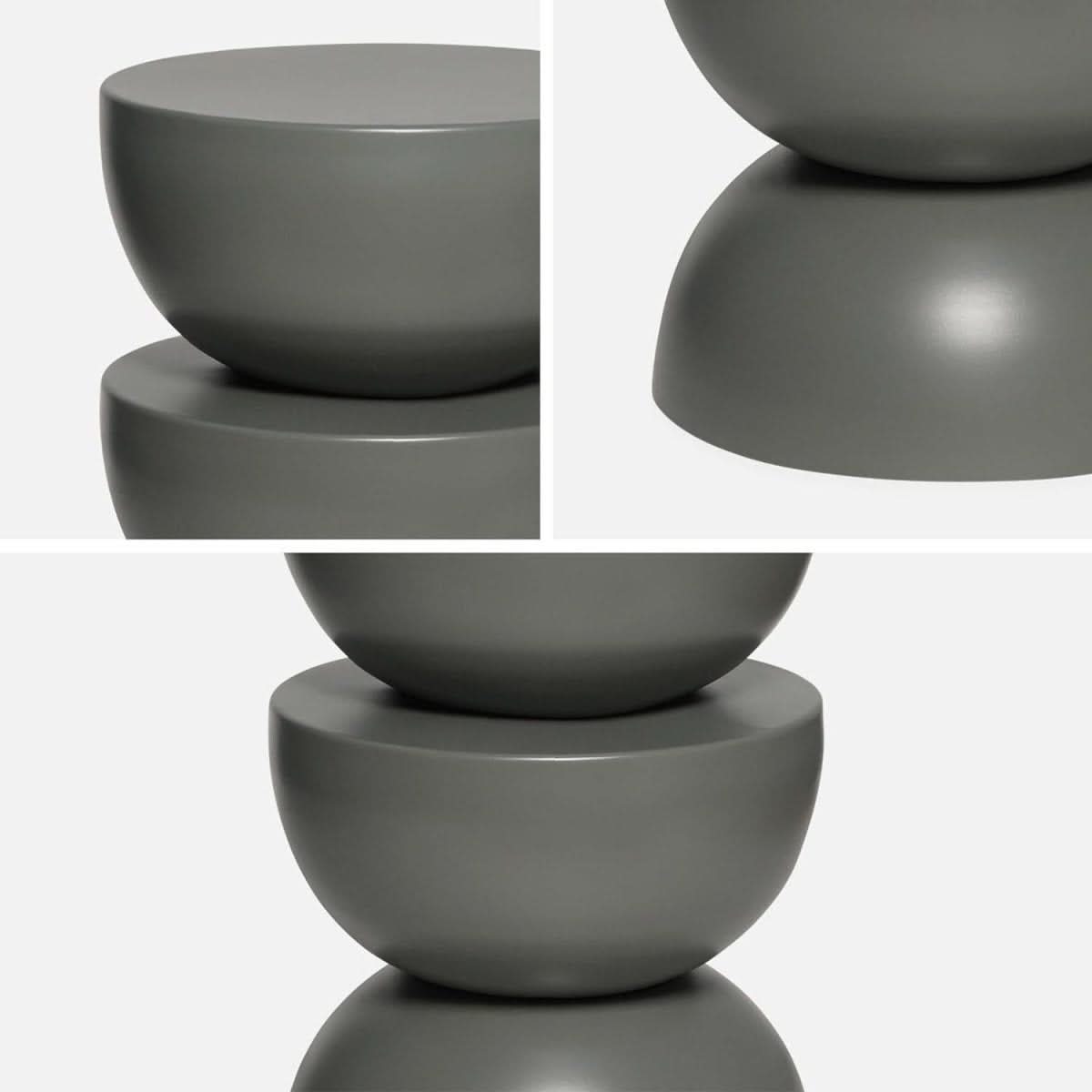 Table d'Appoint Métal Gris | Baleine - Designix Table Basse