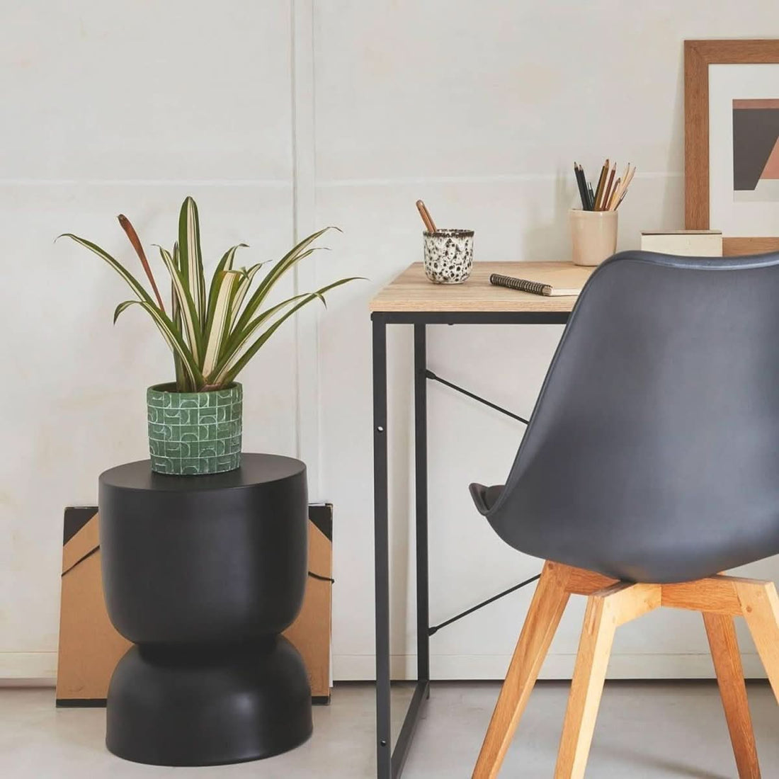 Table D'Appoint Métal Noir | Clé