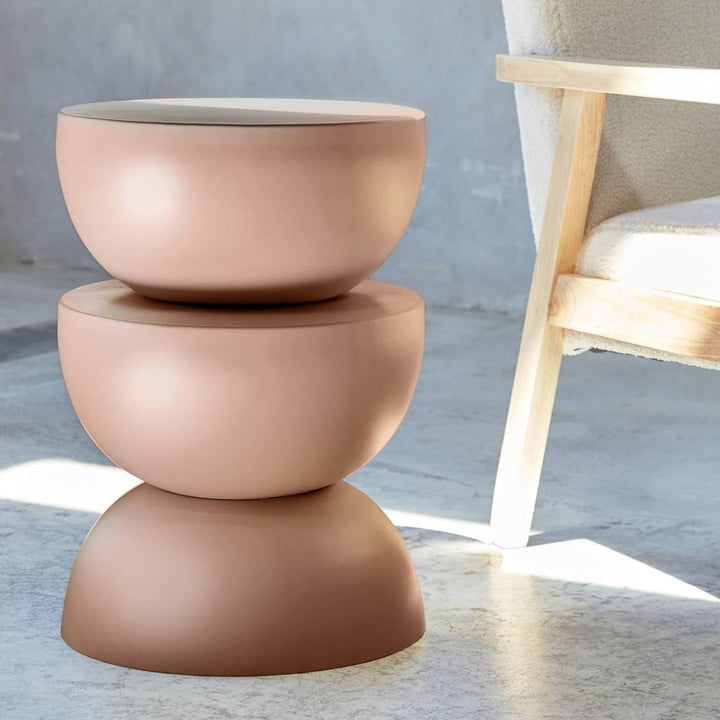 Table d'Appoint Métal Rose | Fleur - Designix Table Basse