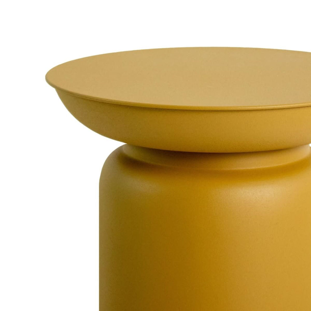 Table D'Appoint Métallique Moderne Jaune Moutarde | CLAY - Designix